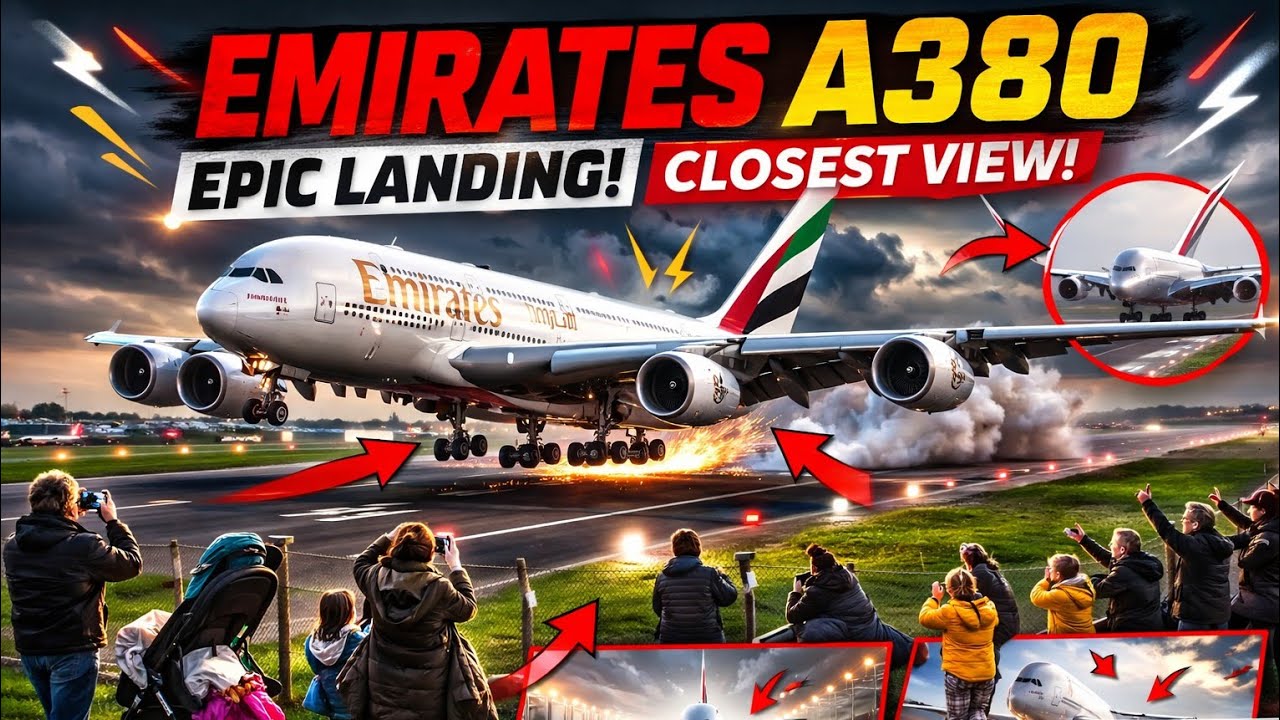 🔥 9 Emirates A380s Landing & Takeoff Compilation at Birmingham Airport – UNBELIEVABLE ACTION! ✈️🔥