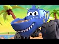 Monster Town - Rennen auf die Insel  🚓 Cartoons für Kinder 🚒