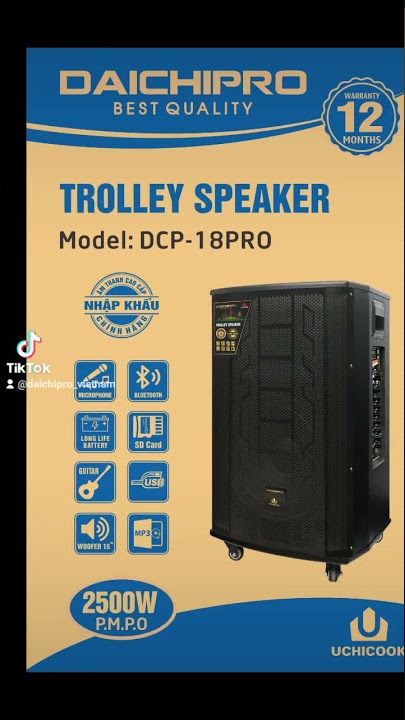 LOA KARAOKE DI ĐỘNG THƯƠNG HIỆU DAICHIPRO CÔNG NGHỆ NHẬT BẢN DCP-18PRO
