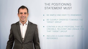 4.3 Positioning Statement - Positioning: What you need for a successful Marketing Strategy