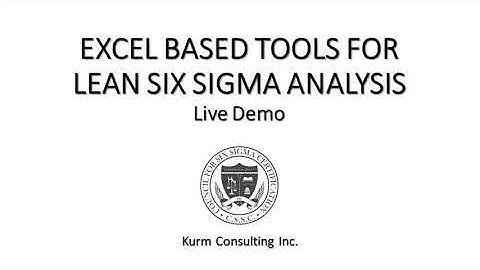 Lean Six Sigma Analysis Tools In Excel