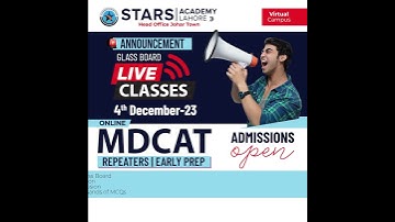 Online MDCAT Repeaters | Early Prep | Online Live Class Starting from 4th Dec