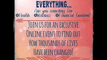What if this could change everything... online opportunity event
