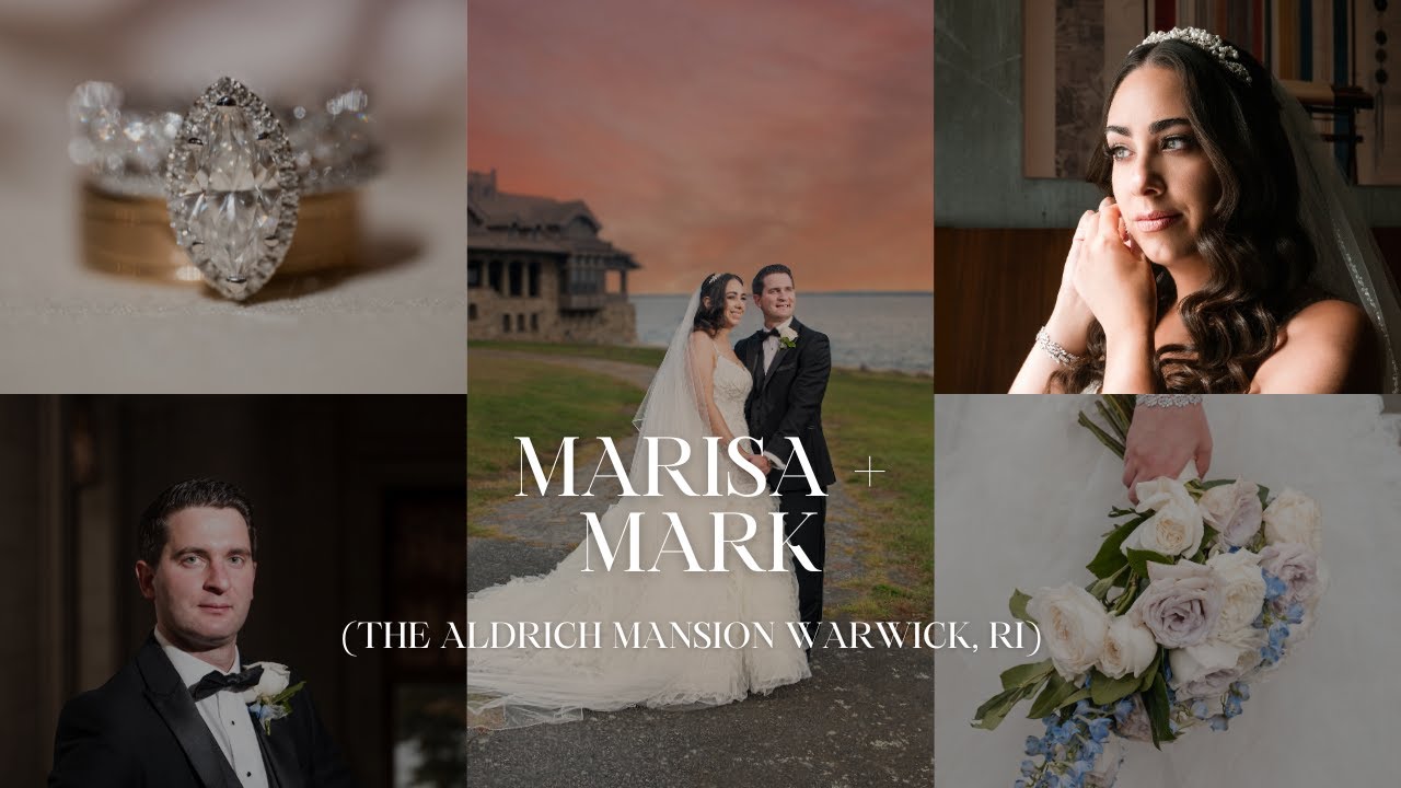 Aldrich Mansion wedding photographer, Warwick, RI — Narragansett Bay terrace and chateau wedding film