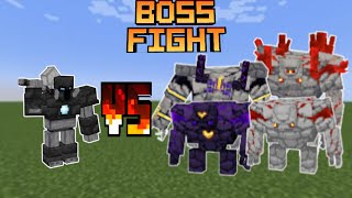Nameless guardian VS Golems from "Moreillager" || Mob Battle MCPE