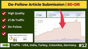 Do-Follow Article Submission Backlink | 80+DR Heavy Traffic | #articlesubmission