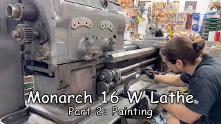 1940 Monarch 16W Lathe Restoration Part 2 of 5: Painting