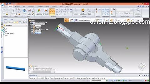 This is how to do assembly in Solid edge st7 software
