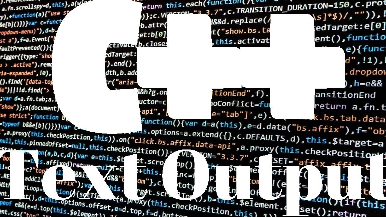 C++ Tutorials | Text Output - YouTube