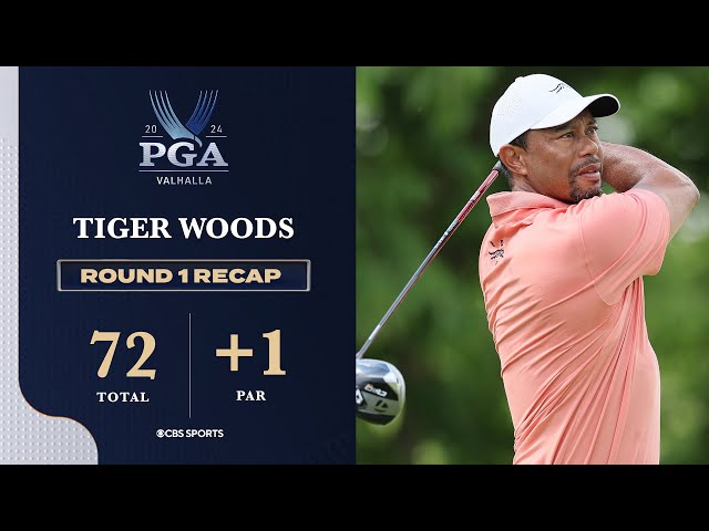 2024 PGA Championship: Tiger Woods cards +1 in Round 1 | Highlight & Recap | CBS Sports