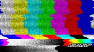 Bilah Warna TV - Terdistorsi dengan Statis dan Kode Waktu