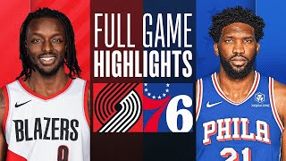 Philadelphia 76ers vs Portland Trail Blazers Full Game Highlights - October 29, 2023 NBA Season