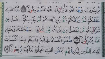 سورة الروم الآية  ٣٩ و ٤٠ (39~40)