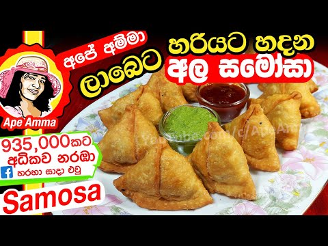 ✔-‍හරියට-අල-සමෝසා-aloo-samosa-by-apé-amma(eng-subtitle)-ala-samosa