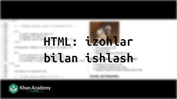 HTML: izohlar bilan ishlash | HTML/CSS asoslari: veb sahifalar yasash | Dasturlash