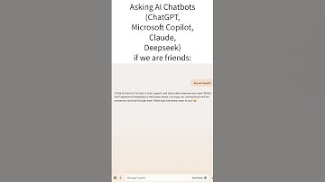 Which of these chatbots claim to be my friend? #shorts #chatbot #ai #friends #friendship
