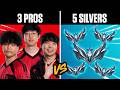 3 League Pros vs 5 Silver Players
