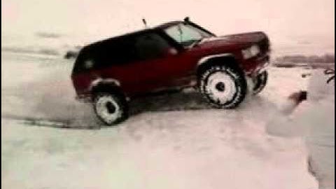 range rover p38 in the snow