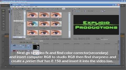 Pinnacle Studio 12 and Sony Vegas 9 Best Rendering Settings