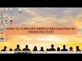 How To Turn Off Speech Recognition In Windows 10/11 | Disable Voice Typing In Windows 2026