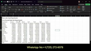 Excel 2021 In Practice -Ch 1 Independent Project 1-4|SIMnet Assignment| Excel 2021 In Practice 1-4
