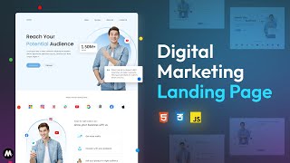 Make a responsive one page website using HTML, CSS and JS [ With animations on scroll ]