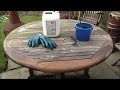 Protecting weathered  oak garden furniture