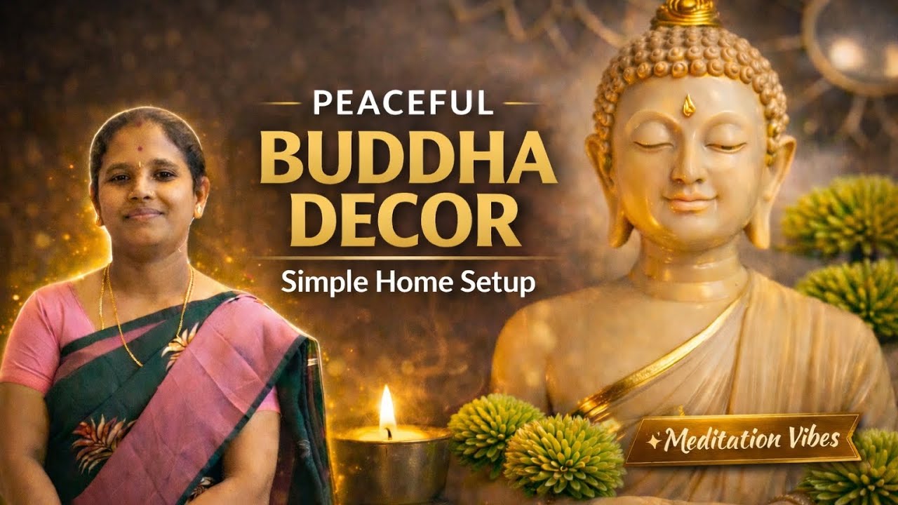Peaceful Buddha Decoration 🌿 | Simple Home Decor | மன அமைதி Corner ✅