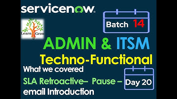 CSA-CIS ITSM Batch14 | Day 20 |SLA Retroactive Start - Pause and Email overview #Shorts #Short
