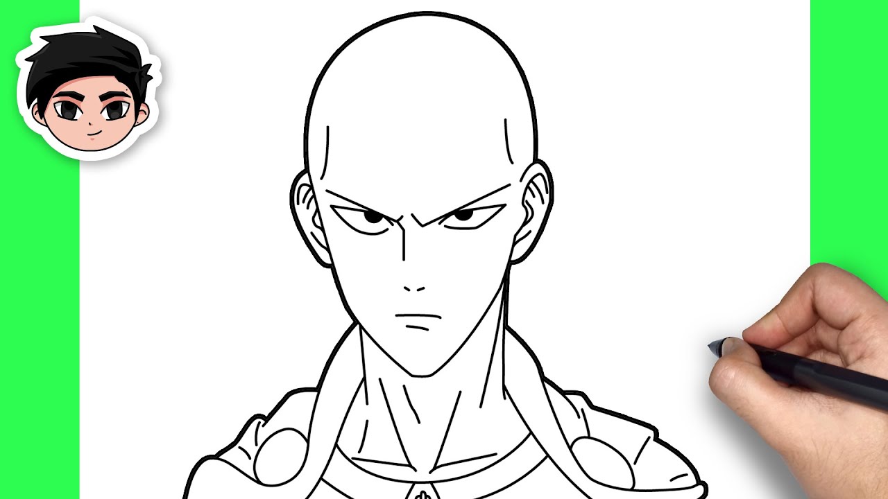 How To Draw Saitama From One Punch Man  Easy drawing for beginners   Easy drawings step by step  YouTube