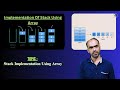 Stack Implementation Using Arrays by Dr. V Pavan Kumar