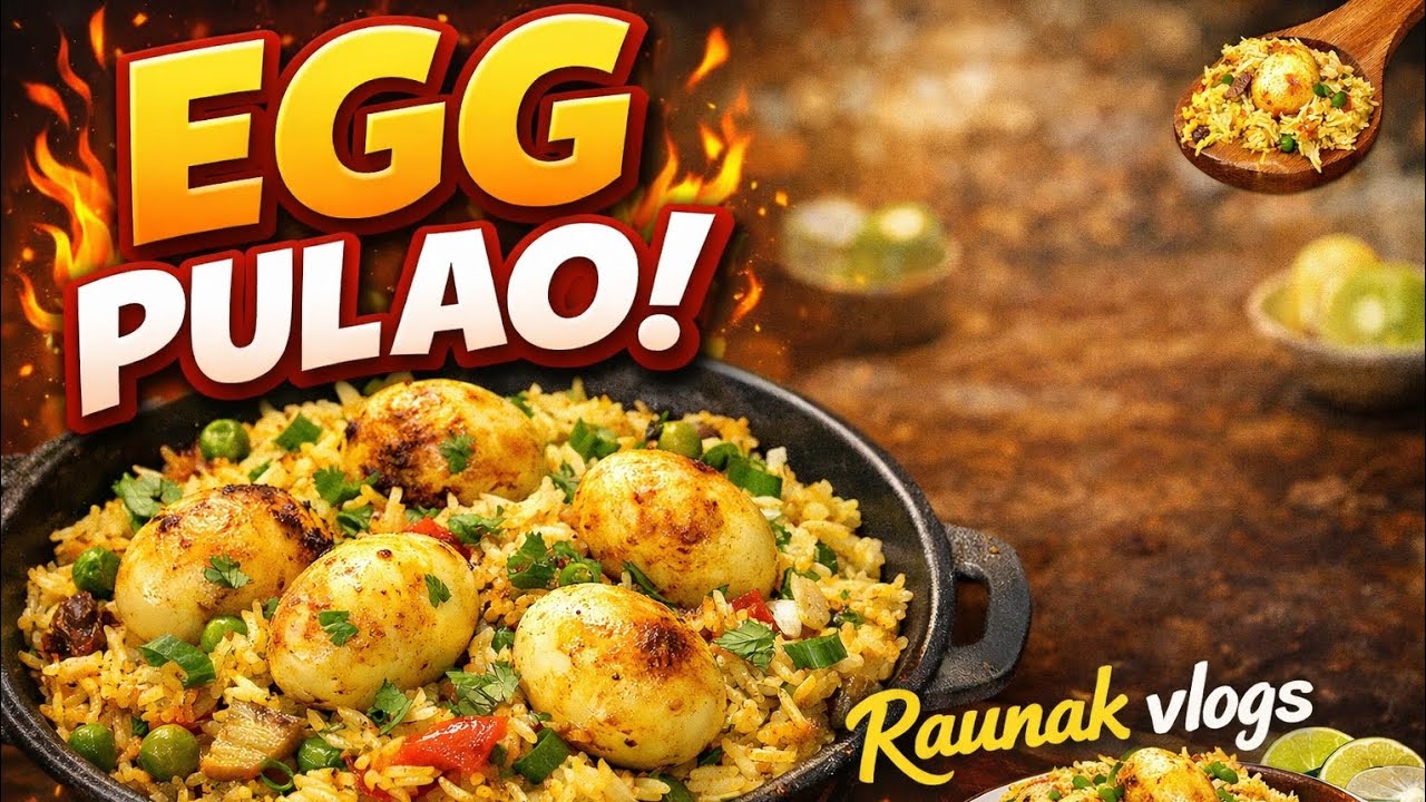 🔥🍚 Cooker Egg Pulao Recipe | Easy & Tasty Anda Pulao | Raunak vlogs