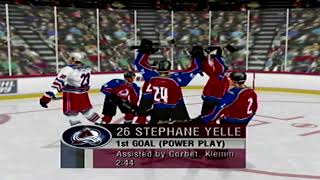 NHL 99 (N64) Season mode NY Rangers vs Avalanches # 22