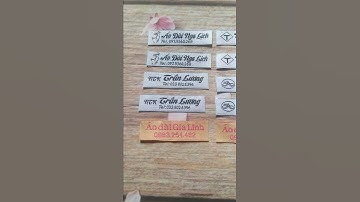 Tem nhãn mác dệt gắn cổ áo, quần, váy...