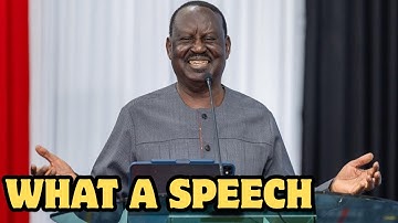 WHAT A MAN!! Listen to Raila Odinga