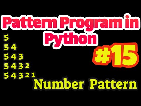 Pattern Program in Python #15: Numbers Triangle