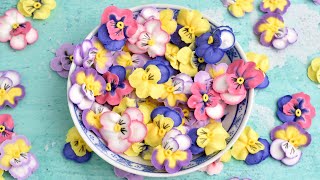 HOW TO MAKE ROYAL ICING PANSY FLOWERS