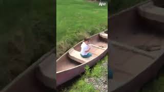 Pull, Pull, Pull Your Boat... 🎶😂 #Shorts  #Fail #Funny #Boat #Kid