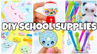 BACK TO SCHOOL SUPPLIES! Pencil case bookmarks gum ball machine diyEASY DIY school supplies