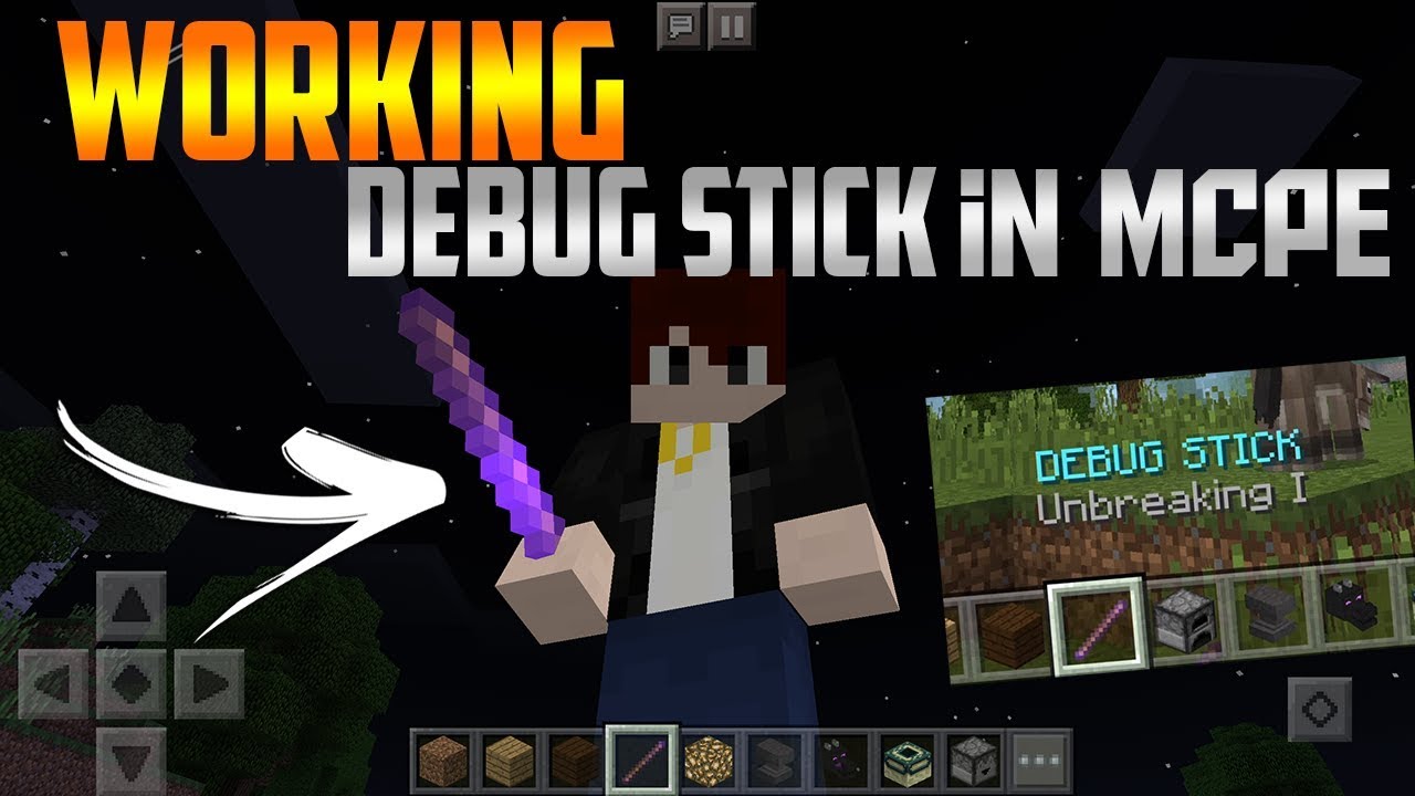 Working Debug Stick In Minecraft Pe Youtube