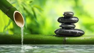Bamboo Water Fountain and Healing Piano Music  Relaxing Music, Sleep Music, Spa Music