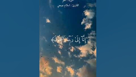 ( عسى ربنا ان يبدلنا خيرا منها انا الى ربنا راغبون) القارئ اسلام صبحي