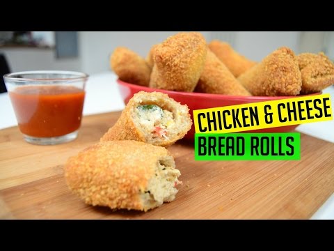 Video: Chicken Rolls With Cheese And Pepper - A Step By Step Recipe With A Photo