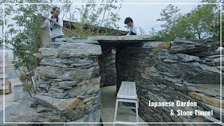 (Pro.61 - ep.2)  Stone tunnel! Creating a Japanese garden in the courtyard.