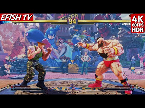 Guile vs Zangief (Hardest AI) - Street Fighter V