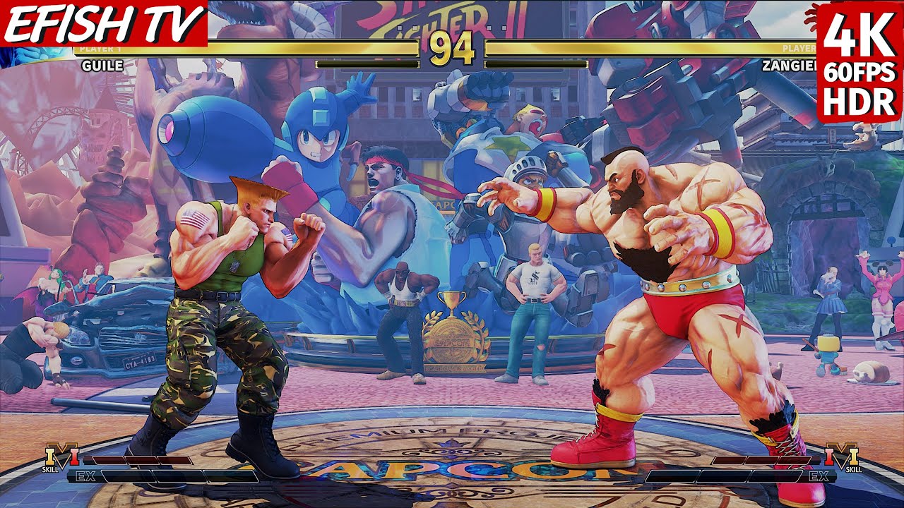 Гайл против Зангиефа (Самый сложный ИИ) - Street Fighter V