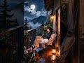Rainy Mountain Balcony 🌙 Cozy Night Atmosphere