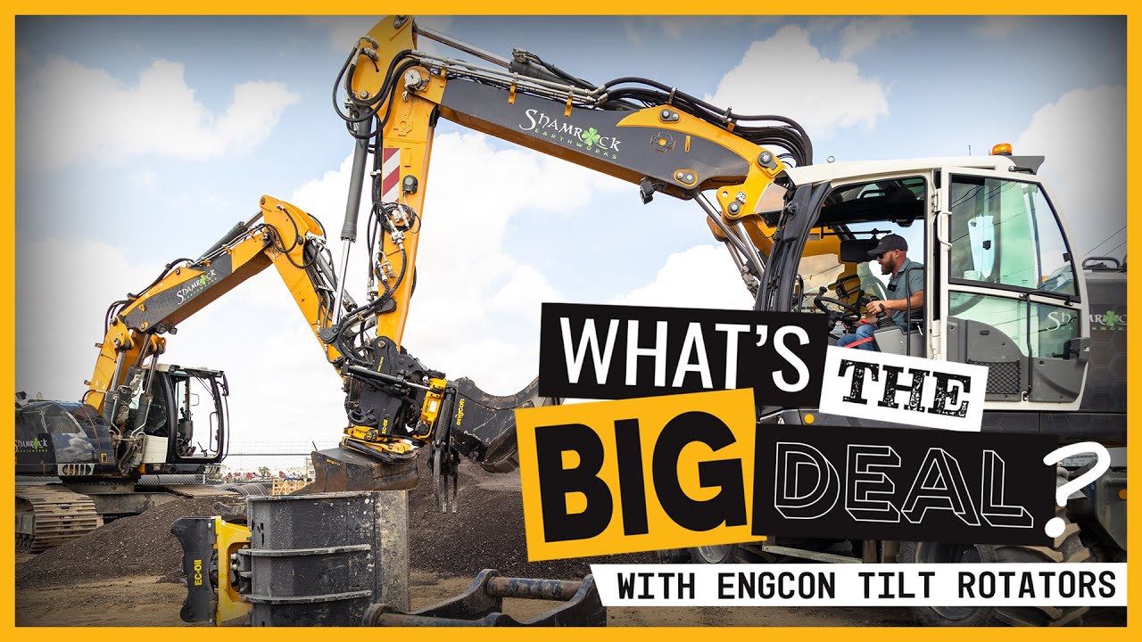 В чём преимущество наклонно-поворотных устройств Engcon? Shamrock Earthworks объясняет