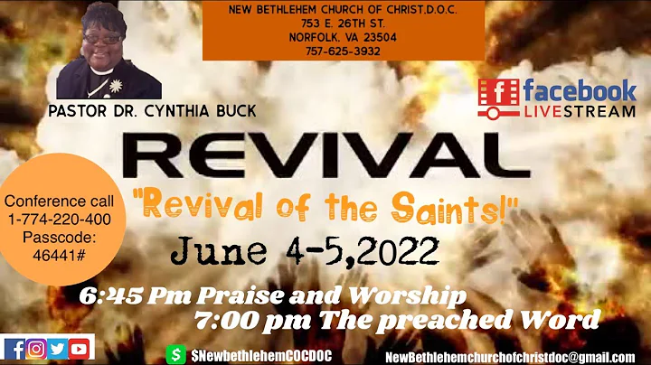 Dr. Cynthia Buck, "God positioned us to be revived...