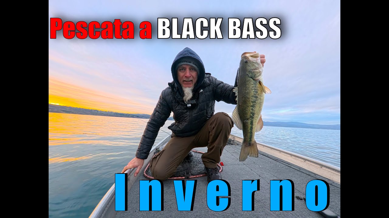 Pescata invernale al black bass nel lago di Bracciano